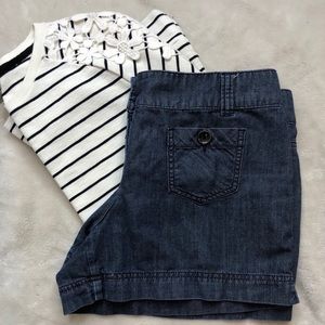 New York and Company denim shorts.